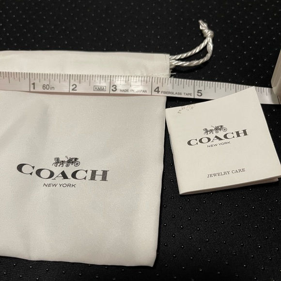 Brand New Coach Jewelry Drawstring Dust Bag And Care Instruction Card - Picture 5 of 6